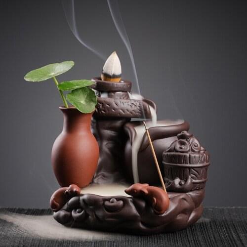 Backflow incense burner incense waterfall Violet arenaceous qualitative Creative design incense holder Furnishing articles