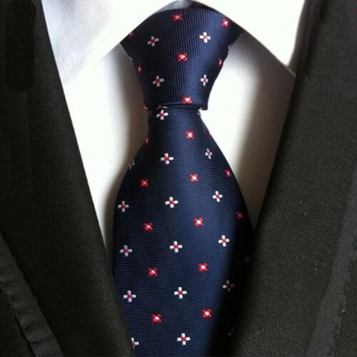 Fashion Dots Mens Suits Necktie Polyester Silk Plaid Ties Floral Gravata for Mens Suit Business & Bridegroom Classic Neck Tie