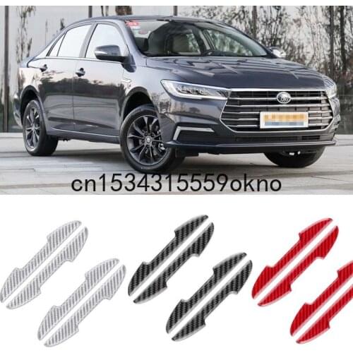 For BYD Tang Song Yuan Qin F3 S2 E1 E3 Car Side Door Edge Guard Bumper Trim Protector 4pcs Carbon Fiber Stickers