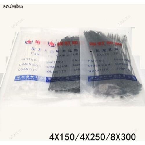 Black white plastic fixed tie nylon self-locking cable tie harness strap tie strap CD50 Q04