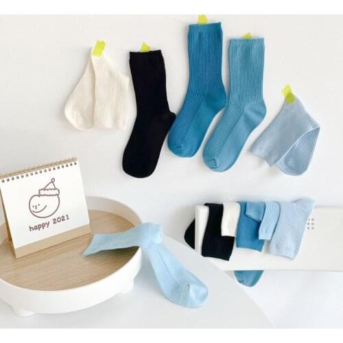 Blue Colors Women Socks Knitted Summer Spring Indigo Series Girls Socks Student Cotton Socks