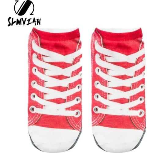 SLMVIAN Random Delivery 1 Pair 3D Print Animal women Socks Casual Cute Socks Unisex Low Cut Ankle Socks Multiple Colors Style