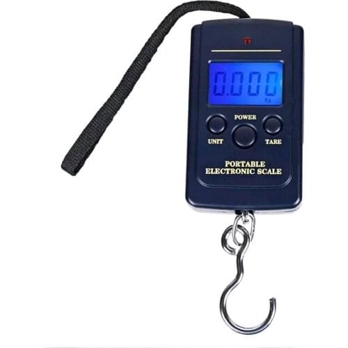 New 40kg 10g Pocket Hanging Scale Portable Luggage Scale Mini Fishing Scale backlight A01