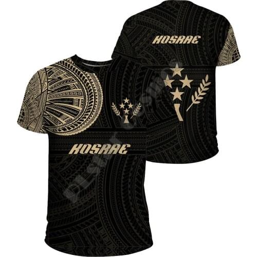 Polynesian fashion clothing 8 colorful tops for men and women 3D printing short sleeve T-shirt Kosrae 3D printing 2021
