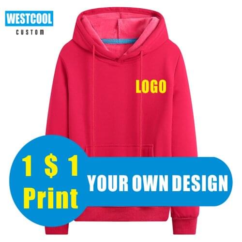 Casual Sport Sweatershirt Custom Logo Autumn Winter Men And Women Sweatshirts Embroidery Customized Fashion Hoody Tops WESTCOOL