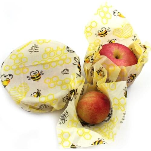 Random 2PCS Beeswax Food Wrap Reusable Eco Friendly Food Wrap Organic Natural Sustainable Fruit Storage