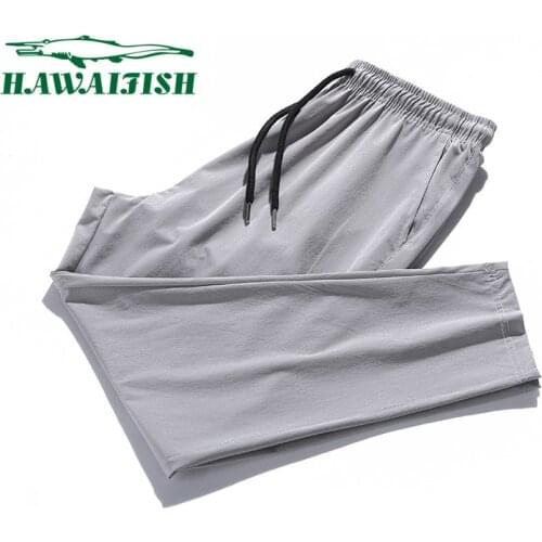 Ice silk sports pants 2021 new mens loose-fitting trousers summer thin quick-drying trousers running fitness casual pants