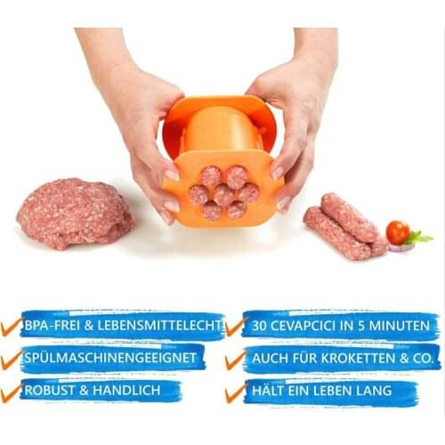 Convenience Meat Strips One Press Maker Kitchen Hot Dog Burger Meat Sausage Handmade Gadget Tool DIY Making Artifact Household