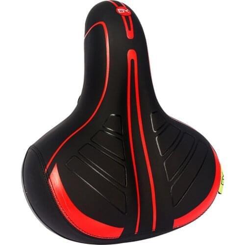 Thicken Bike Saddle Reflective Strap Warning Soft Shock Absorption Bike Seat MTB Mountain Saddle Bicycle Cushion