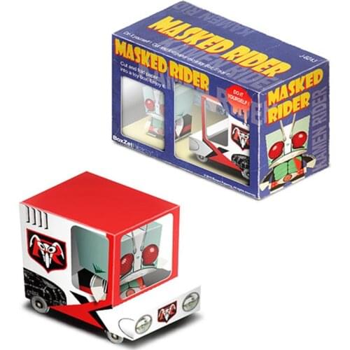 Masked Rider Van Car Box Cubee Ornaments Folding Cute Mini 3D Paper Model Papercraft DIY Kids Adult Handmade Craft Toys ER-029