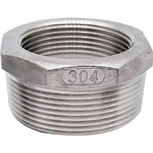 1/4" 3/8" 1/2" 3/4" 1" to 2" BSPT Bushing 304 Stainless Steel Pipe Fitting Water Gas Oil