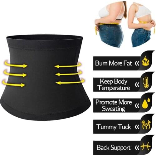 Female Waist Trainer Sweat Trimmer Belt Women Slimming Sheath Weight Loss Sauna Effect Belly Cincher Shapewear Body Shape
