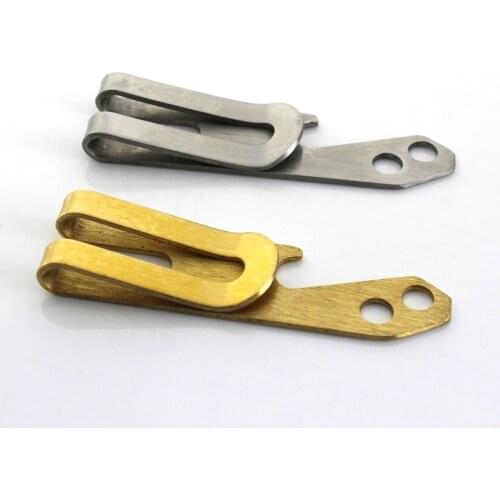 1pcs Solid Metal Cash Clip Fashion Simple Money Clamp Holder Wallet Brass Stainless Steel Leather craft DIY Key ring pendant