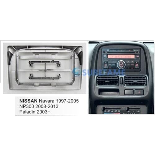 10.1 inch Car Fascia Radio Panel for NISSAN Navara 1997-2005; NP300 2008-2013; Paladin 2003+ Dash Kit Facia Console Bezel Plate