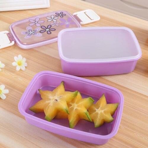 1200ml 2 Layer Cartoon Flower Lunch Box Bento Lunch Container Food Container Japanese Style Plastic Lunch Sushi Box