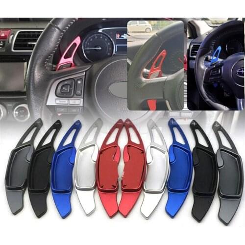 2Pcs Car Steering Wheel Mounted Paddle Shifters Aluminum Alloy Shift with Adhesive Stickers for Toyota GT86 Subaru BRZ Forester