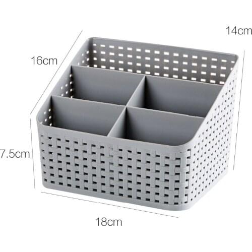 2020 New Makeup Organizer Cosmetic Storage Box Case Container Desktop Storage Box Bedroom Bathroom Organizer Lmitation Rattan