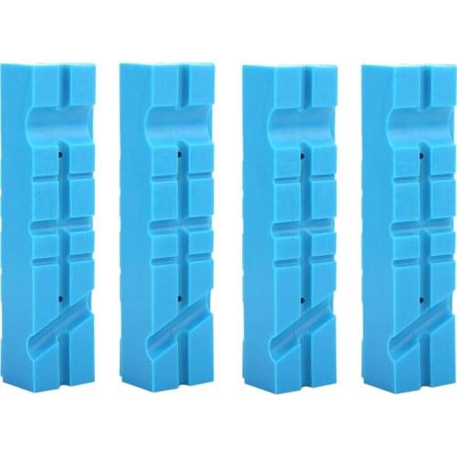 4Pcs Vise Jaws, 5.5 Inch Multi-Groove Magnetic Soft Bench Vise Vice Jaw Pad Accessories