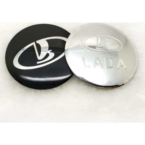 4x 56.5mm 56mm Aluminum Metal For LADA Car Wheel Center Cap Modified Emblem Sticker Badge Decal Logo