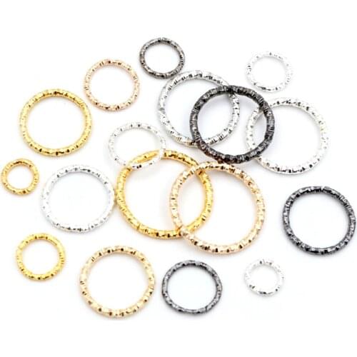 50-100pcs/lot 8 10 15 18 20mm 5-Colors Jump Rings Round Twisted Split Rings Connectors For Diy Jewelry Finding Making Supplies