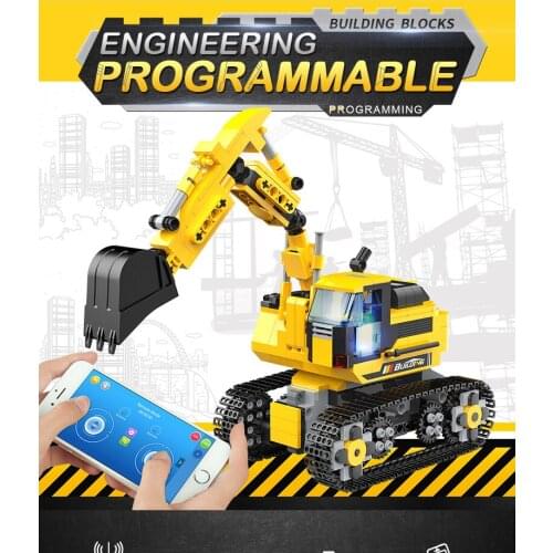 580pcs 2in1 Compatible lepines Technic Excavator Model Building Blocks Brick engineering vehicle Kids boy Toys for children Gift