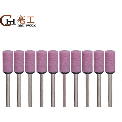 Haowook 10pcs/set 3*8mm Abrasive Mounted Stone For Dremel Rotary Tools Grinding Stone Wheel Head Dremel Tools Accessories