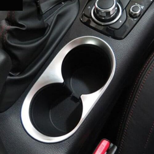 ACCESSORIES FIT FOR MAZDA 3 AXELA 2014 2015 2016 CHROME CUP HOLDER FRAME PANEL COVER TRIM CENTER CONSOLE GARNISH
