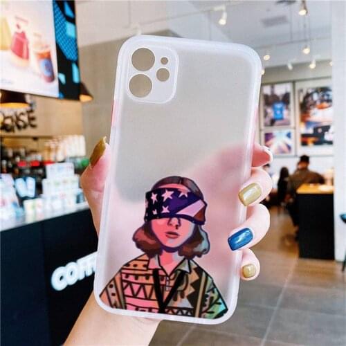 TV Stranger Things Friends Do Not Lie Phone Case White Transparent Matte For IPhone7 8 11 12 S Mini Pro X XS XR Plus Cover Shell