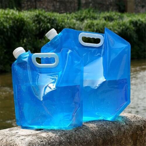 Home Outdoor Folding Portable Water Bag With Faucet Car Water Storage Bag Bucket Emergency Water Bag Sports Riding Bottle