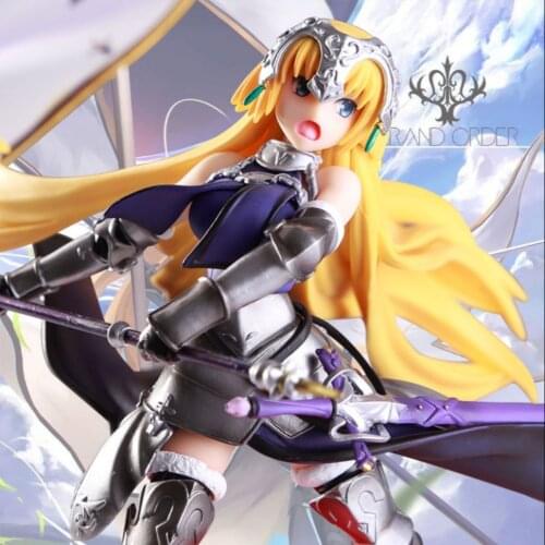 Hentai Anime Action Figure Fate Grand Order Jeanne d'Arc Fighting Stance Cute Doll Cartoon Anime Car Ornaments Hentai Model Toy
