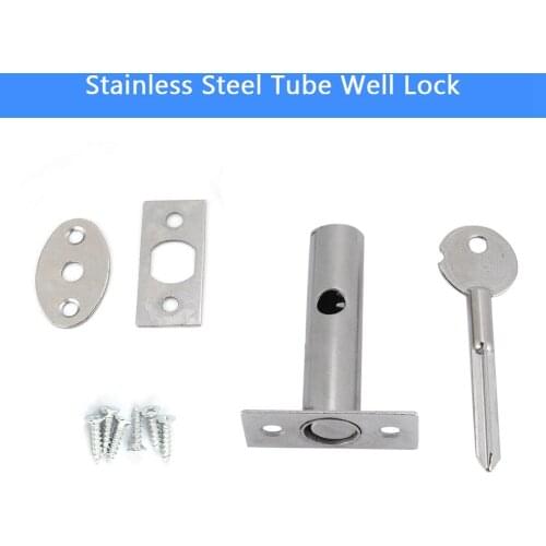 Stainless Steel Hardware Pipe Tube Well Invisible Lock For Fireproof Door Escape Aisle High Standard Insert Lock