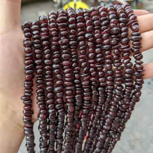 Icnway 38cm Natural Tourmaline garnet 7-10mm Horizontal hole Beads Diy Jewelry Necklace Bracelet Earrings Loose Beads