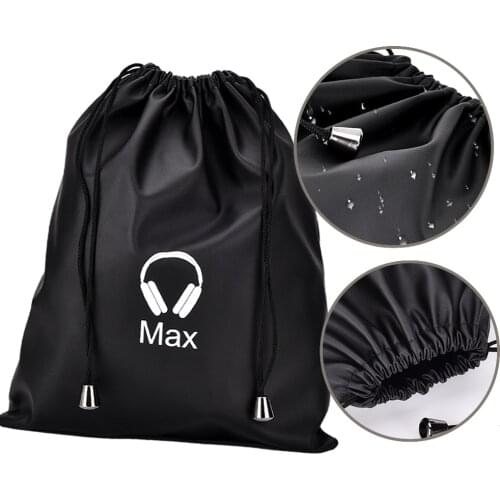 PU Leather Case Waterproof Storage Bag For Airpods Max Washable Headphone Drawstring Multi-Function Phone Power Bank Storage Bag