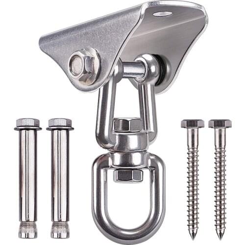 Stainless Steel Heavy Duty Concrete Wooden Swing Hangers Sets for Yoga Hammock Chair Sandbag Swing 500kg Capacity 360 Rotate