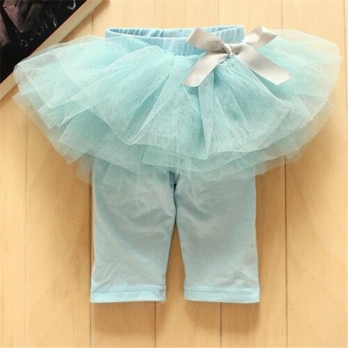 Summer Girl Legging Skirt-pants Gradient yarn Cake skirt baby spring leggings Children'Girls Skirt pants for kids