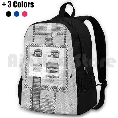 Dreams Of Pallet Town ( Nostalgia ) Outdoor Hiking Backpack Waterproof Camping Travel Gaming Pixel Pixel Art Pixels Retro