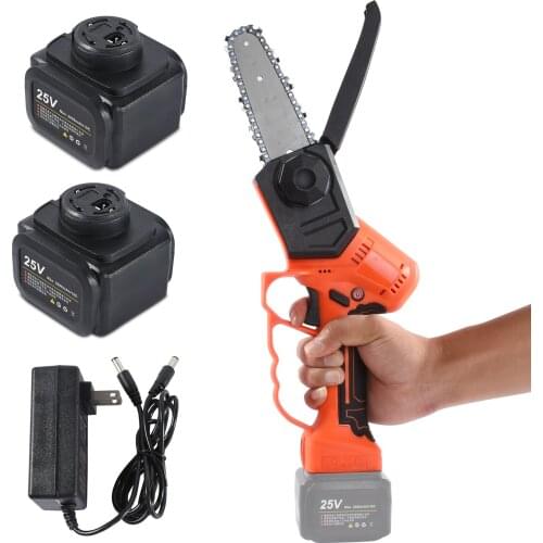 25V Multi-function Handheld Electric Chain Saw Lithium Battery Logging Saw Household Wireless One-hand Saw Portable Electric Saw
