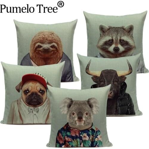 Cartoon Decoration Cushion Cover Animal Cushions Home Decor Custom Pillow Cover Cute Koala Outdoor Cushions Throw Pillows