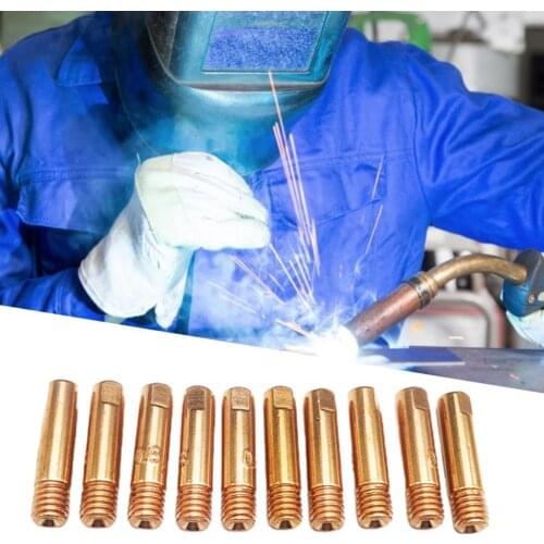 Binzel 15AK Welding Torch Kit Corrosion Resistant Good Thermal Conductivity Red Copper Welding Machine Nozzle Contact Tips Set