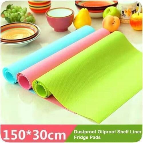 Non-Slip Multifunctional Pad Refrigerator Mats Washable Kitchen Fridge Shelf Liner Waterproof Placemat For Cabinet Closet Drawer