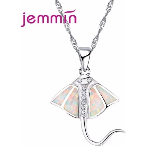 New Design Particular Animal Pendant Necklace Micro Inlay Gorgeour Fire Opal New Fashion 925 Sterling Silver Jewelry