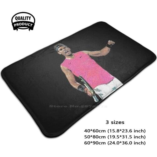 Rafael Nadal - Tennis 3D Household Goods Mat Rug Carpet Foot Pad Nadal Tennis Rafael Nadal Wimbledon Us Open Sport Federer