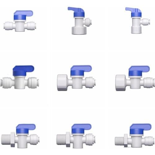 1/4'' 3/8'' Backwash Ball Valve RO Water Male Female Thread Fitting Switch Quick Connector Water Filter Parts