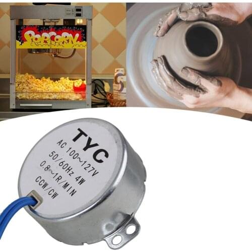 Turntable Synchronous Motor 50/60Hz AC 110-127V 4W 5-6 RPM CCW/CW TYC-50 Torque 4KGF.CM