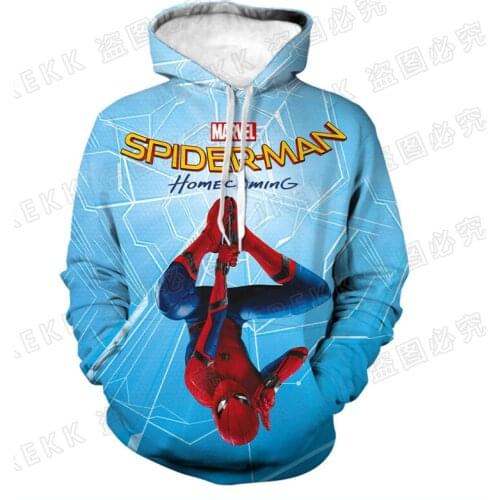 Spiderman 3D Print Hoodies Men Women Children Spider-Man Fashion Sweatshirts Boy Girl Kids Cool Pullover Streetwear Tops