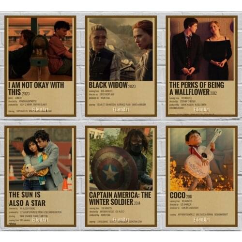 Vintage Classic Movie Poster TV Show Kraft Paper Retro Posters Modern Art Painting Picture for Room Bar Cafe Wall Decor 42X30cm