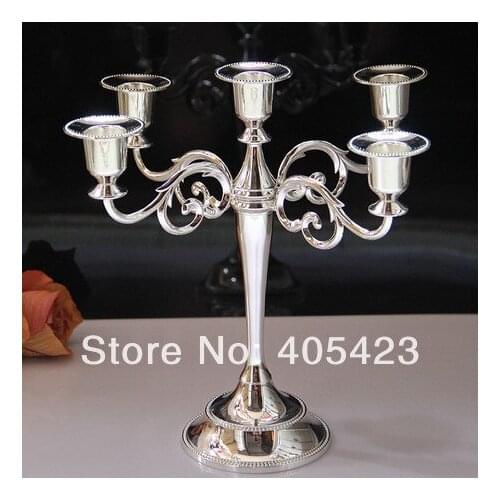 Height 27cm home wedding decoration silver gold black centerpiece 5 arm or 3 arms Candleholders candelabra candelabrum stand