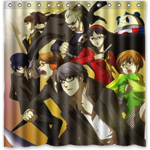 New Persona4 Pattern Showerproof Polyester Bath Curtains High Quality Waterproof Shower Curtain Bathroom Decor 71*71 inch