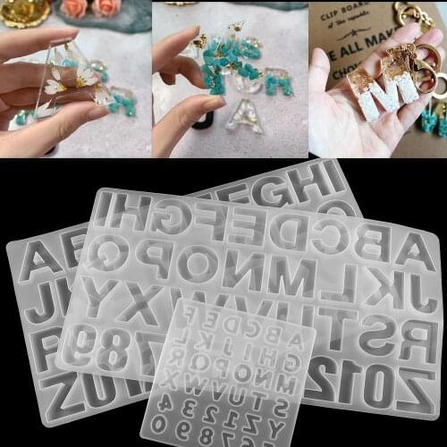 1Pcs English Alphabet Resin Molds for Necklace Keychain Pendant Silicone Casting Molds For DIY Jewelry Making Earrings Findings
