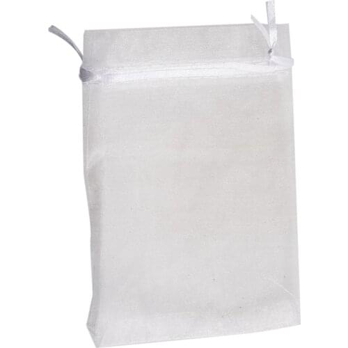 100pcs Pouch Sachet Pouch Bag Organza White 15x10cm wedding party dragee bonbonniere gift favor jewelry